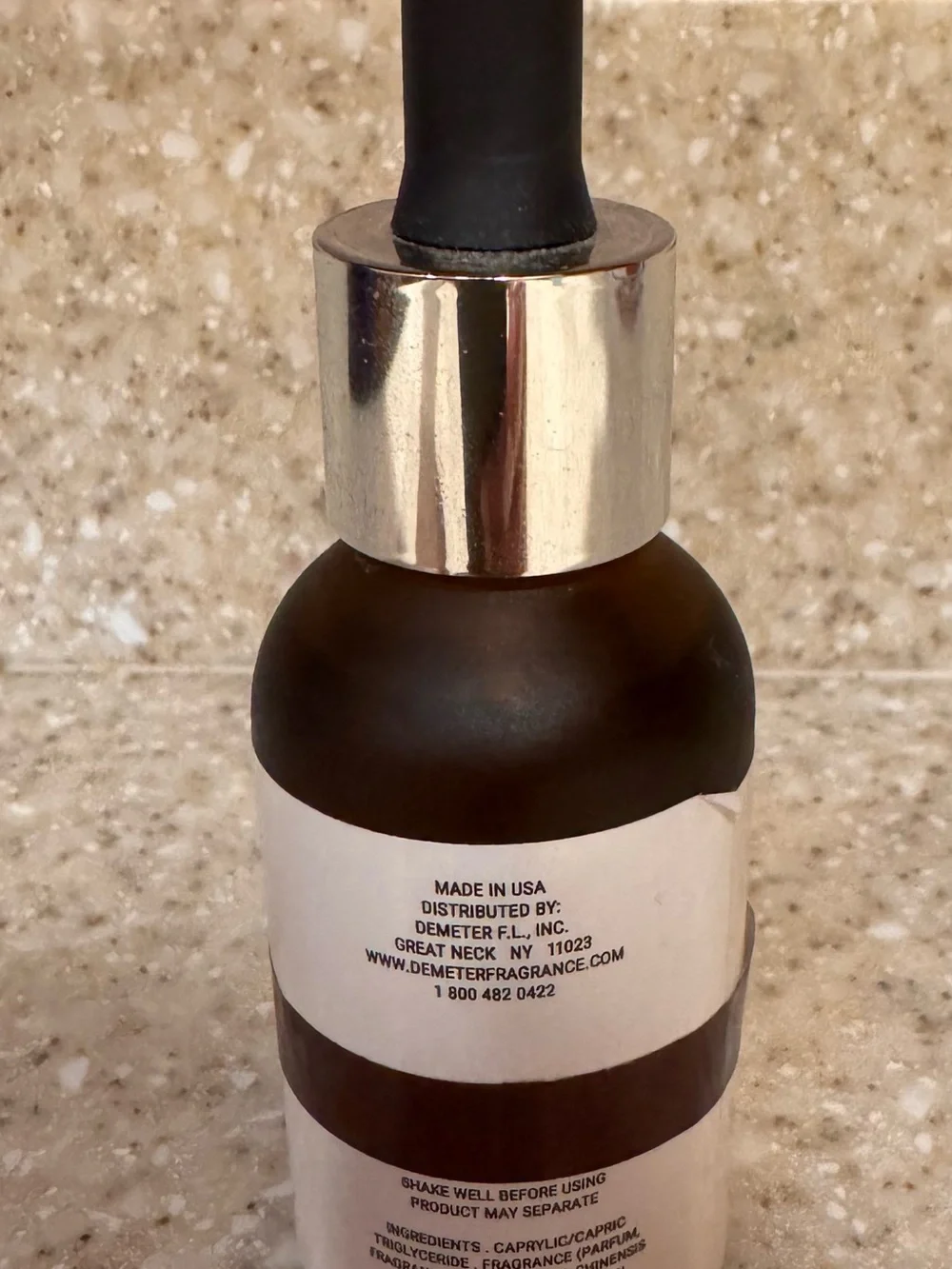Demeter Pick-Me-Up Bath & Body Oil — Dark Brown & Silver Accents